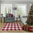 thumbnail image 3 of 16" x 16" Simply Daisy Fancy Holiday Reindeer Polyester Accent Pillow, Cranberry (1 Count), 3 of 4