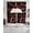 Red, variant on Black Geometric Swag Valances for Windows, Small Curtains Drapes, Modern Sage Green White Striped Art Kitchen Window Curtains Over Sink Window Treatment Valance for Bedroom/Bathroom 56"x36"