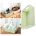 thumbnail image 3 of BAOQIN Plastic Storage Baskets - Small Pantry organizer Basket Bins Household Pantry organization with Handle, organizer Bins for Room, Bathrooms, Under-Sink, Kitchen （Green）, 3 of 3