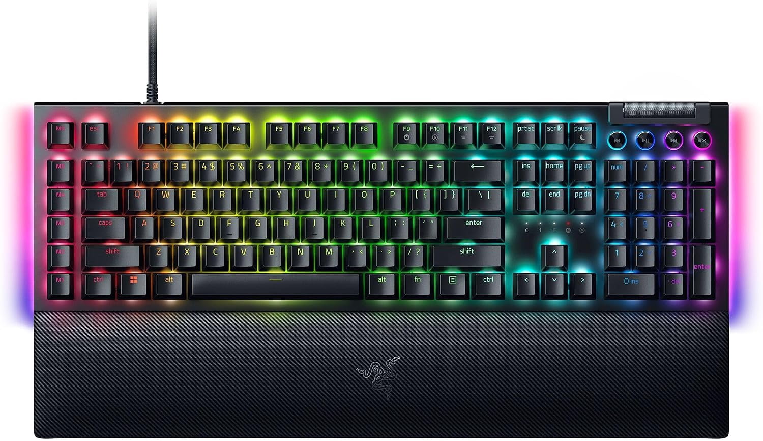 Restored Razer BlackWidow V4 Mechanical Gaming Keyboard: Green Switches ...