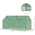 thumbnail image 5 of PetFurnishn 4' x 2' x 2' Portable Mini Greenhouse, Small Green House with PE Cover, Roll-up Zippered Windows for Indoor, Outdoor Garden, Green, 5 of 18