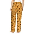 thumbnail image 3 of Daiia Modern Wood Grain Sunflower Women's Sleep Pant with Pockets and Drawstring,Pajama Pants-Large, 3 of 9
