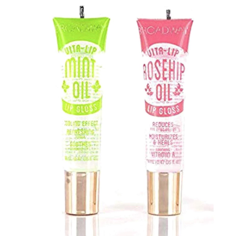 Broadway VitaLip Clear Lip Gloss 0.47oz/14ml (2PCS Mint and Rosehip