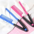 thumbnail image 5 of 3 peines alisadores de pelo plegables en forma de V., 5 of 5