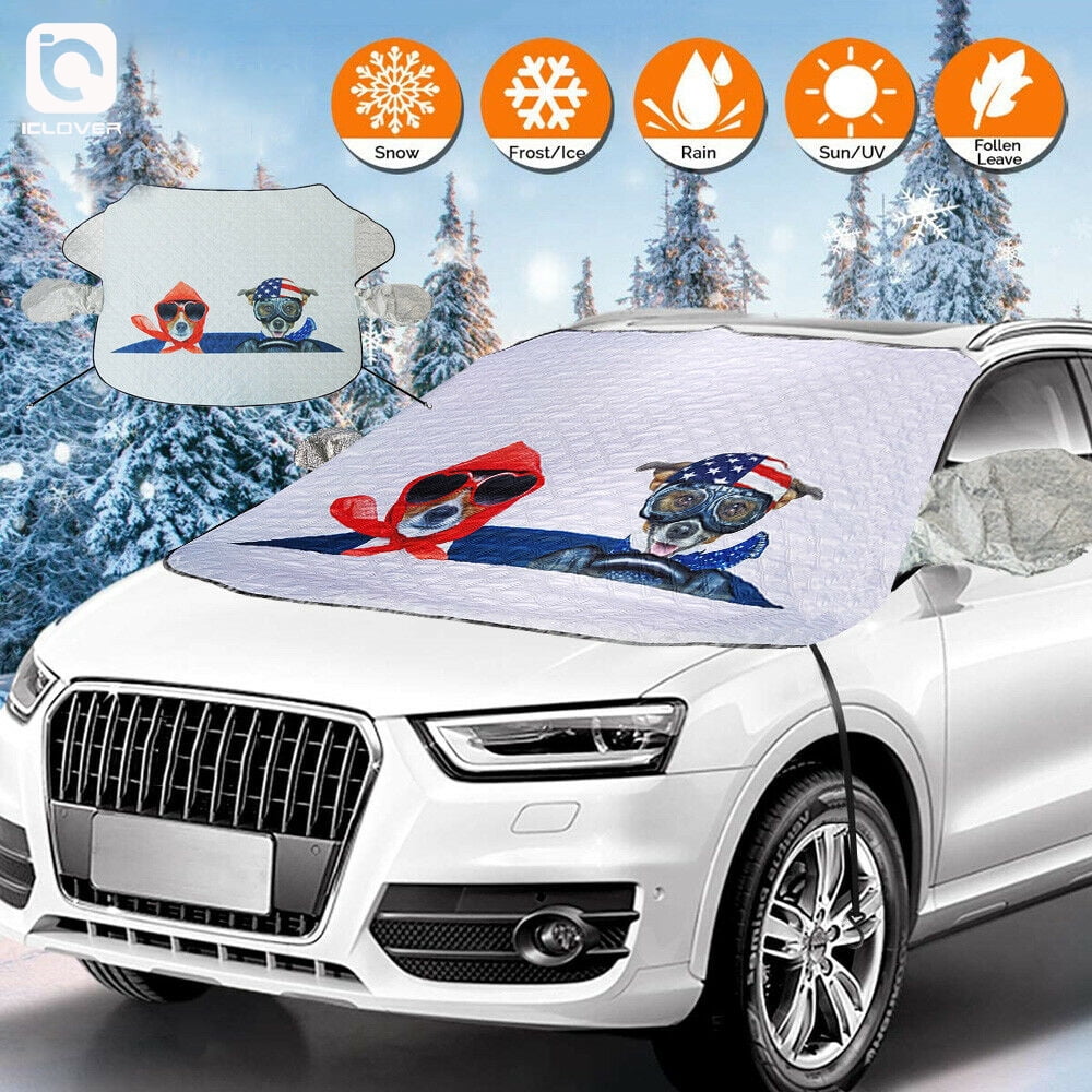 IClover Car Windshield Snow Cover Thicken Sun Shade Frost Guard Winter Windshield Snow Ice Cover