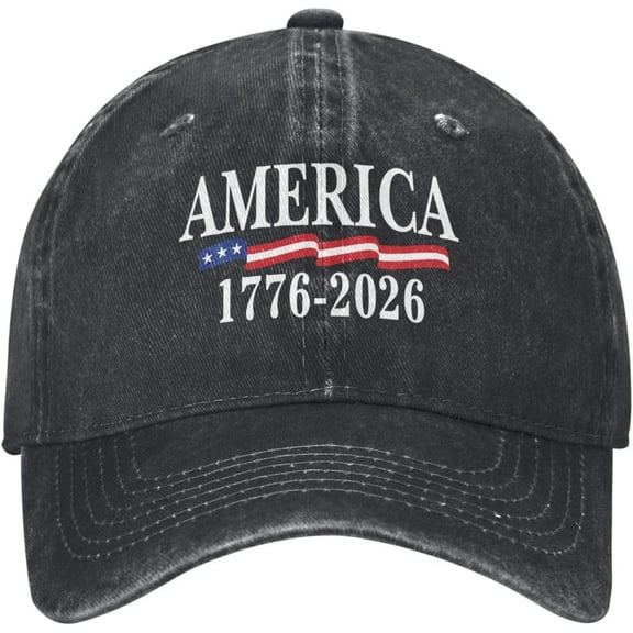 America 250th Birthday 250 Years USA 1776 2026 Hats Denim Baseball Cap