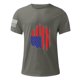 thumbnail image 4 of Mens Casual Pantalones Cortos Cuello Redondo Gradación Impresión Suéter Camiseta, Blusa Deportiva de Fitness para Hombres, 4 of 4