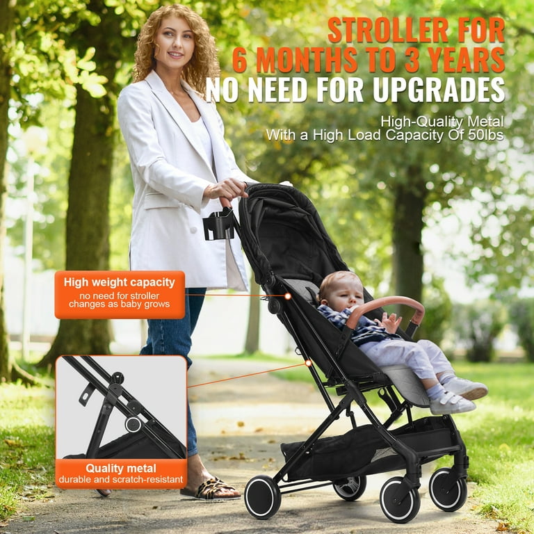 SKYSHALO Adjustable Baby Stroller, Easy Folding, Lightweight