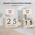 thumbnail image 3 of Neighborly Nook Wooden Block Calendar for Desk,Small Size Daily Desktop Perpetual Desk Calendar,Cute Date Display Desk Accessories for Home Office Decor,Teacher, Classroom,Reusable Yearly，Grey Beige, 3 of 14
