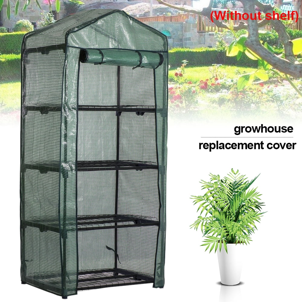 Adifare 4 Tier Greenhouse Cover Garden Walk-in Greenhouse Replacement Plant Covers 70 X 50 X 160 Cm/27.55 * 19.68 * 62.99 In (Not Include Iron Shelf)