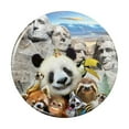 thumbnail image 1 of Mount Mt. Rushmore National Memorial South Dakota Panda Sloth Kitchen Refrigerator Locker Button Magnet, 1 of 6