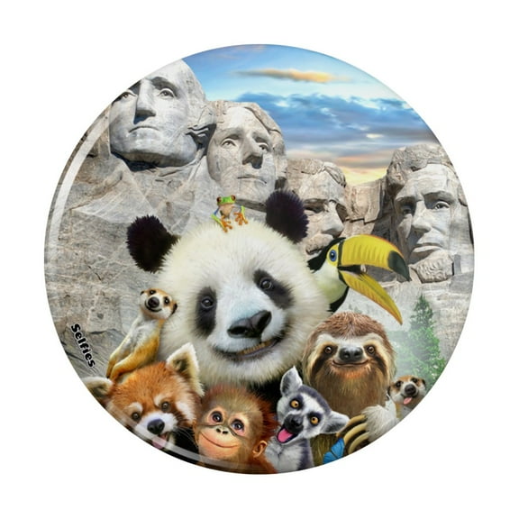 Mount Mt. Rushmore National Memorial South Dakota Panda Sloth Kitchen Refrigerator Locker Button Magnet