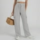 thumbnail image 5 of WILLBEST Pantalones Casuales de Lino para Mujer, Cintura Alta Elástica, con Cordón Ajustable, Holgados, de Pierna Ancha, para Actividades Informales En La Playa. Chica, 5 of 5