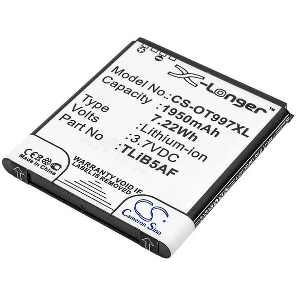 Replacement Battery for Alcatel MW41,MW41MP,MW41TM,One Touch 5035,One Touch 5035D,One Touch 997,One Touch 997D,One Touch Pop C5,One Touch Pop C5 Dual,One Touch Sapphire 2,1950mAh/3.7V