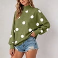 thumbnail image 6 of UDAUDU Polka Dot Sweatshirt for Women Trendy Mock Neck Oversized Pullover Tops Long Sleeve Casual Y2K Cute Fall Winter Going Out Sweatshirt S, 6 of 6