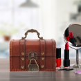 thumbnail image 4 of JUNWELL Wooden Trinket Boxes Jewelry Box with Lock Antique Treasure Case Jewelry Packing Container, 4 of 8