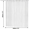 thumbnail image 4 of Bathroom Shower Curtain - Waterproof Plastic Shower Curtain Premium PEVA Non-Toxic with Rust Proof Grommets Clear 380g Heavy Duty Bathroom Accessories 72x72 with soft texture, 4 of 7