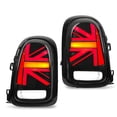 thumbnail image 2 of Luces traseras LED completas Union Jack con señales de giro secuenciales IP67 impermeables para Countryman F60 2017-2022 negro, 2 of 12