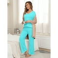 thumbnail image 4 of MINTREUS Pajamas Women's Long Sleeve Pj Set Soft 2 Piece Loungewear Sleepwear with Pockets, 4 of 5