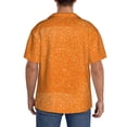 thumbnail image 5 of Easygdp Orange Glitter2 Men's Casual Short-sleeved Shirt with Pocket and Button Suitable for Beach Vacation Leisure - 3X-Large, 5 of 7