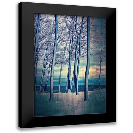 Calkins, Michelle 11x14 Black Modern Framed Museum Art Print Titled - Winter At Lake Michigan