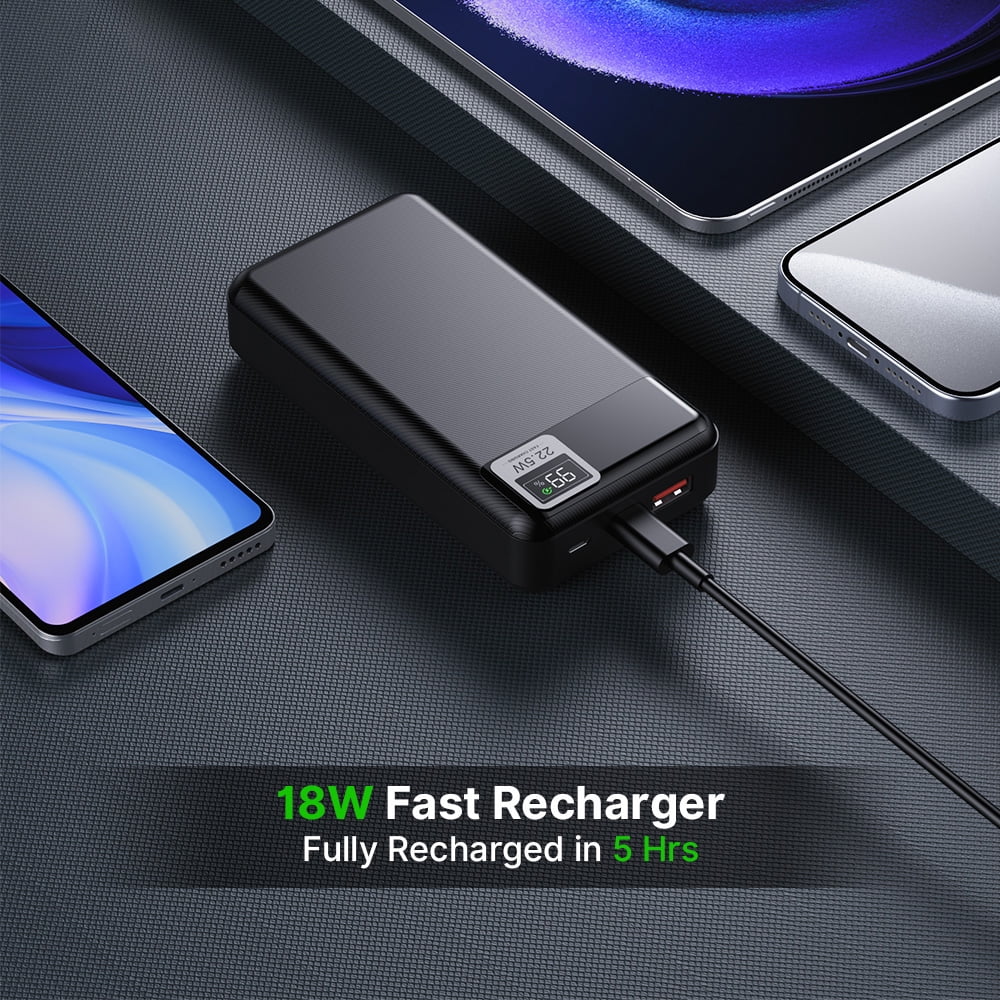 Power Bank 20000mAh, 22.5W Fast Charging Portable Charger 2 output/2 input, USB C Battery Pack, Slim Portable Phone Charger Backup Battery for iPhone, Samsung, iPad, More Phones, Tablets