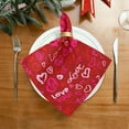 thumbnail image 2 of Coolnut Valentine's Day Love Heart Cloth Napkins Set of 1,Reusable Washable Polyester Dinner Table Napkins for Family,Kitchen,Dining,Party Decor, 2 of 7