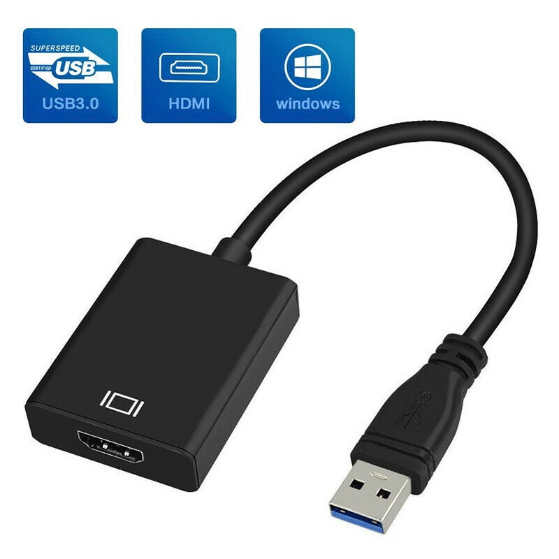 USB 3.0 to HDMI Male HD 1080P Monitor Display Audio Video Converter Cable Cord USB to HDMI Adapter Cable for Mac iOS Windows 10/8/7/Vista/XP 