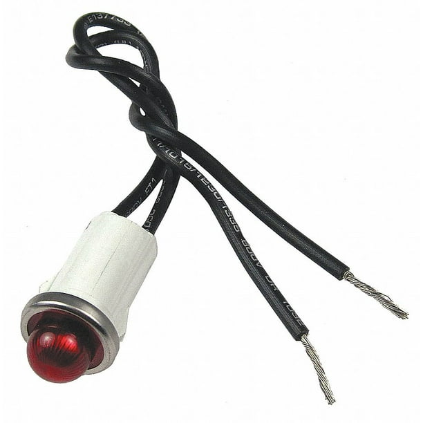 Round Indicator Light Red, 120V AC