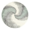 thumbnail image 3 of Unique Loom Soft Touch Shag Collection Area Rug - Selin (6' 1" Round Sage Green/Gray), 3 of 7
