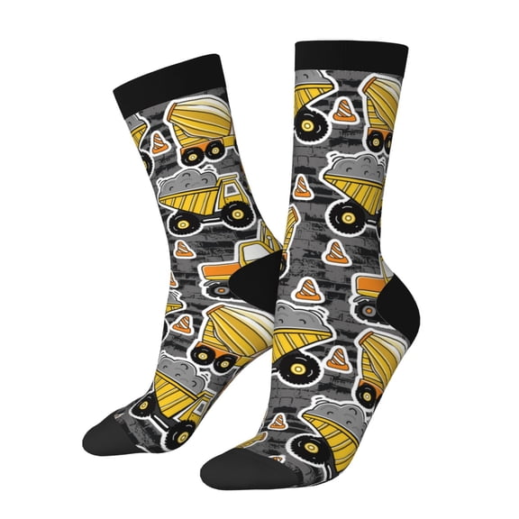 Vsdgher Excavator At Work Crew Socks for Men & Women, Breathable Casual Athletic Ankle Socks