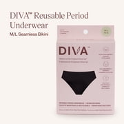 DivaCup - DIVA Reusable Period Underwear - Black Bikini M-L