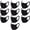 Black, variant on 10 PACK Colorful Adjustable Face Mask Covers for Kids with Elastic Ear Loop Cover Full Face Anti-Dust, Unisex, Washable, Breathable, and Reusable (Kids)