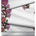 thumbnail image 3 of Soimoi Rayon Crepe Fabric Leaves & Floral Block Printed Fabric 1 Yard 46 Inch Wide, 3 of 3