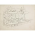 thumbnail image 3 of Ivan Ivanec 14x11 Black Modern Framed Museum Art Print Titled - Interior of the Camp Barrack with Bunk Bunks (1943), 3 of 5