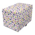 thumbnail image 1 of Alphabet Dog Crate Cover, Geometric with Hearts Stars and Mini Polka Dots, Easy to Use Pet Kennel Cover Small Dogs Puppies Kittens, 7 Sizes, Yellow Green Pastel Pink, by Ambesonne, 1 of 6