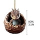 thumbnail image 3 of Xihbxyly Colgante de Dinosaurio Navideño, Decoración Acrílica para Coche, Bonita Manualidad Navideña, Adorno para Árbol Festivo, Etiqueta de Regalo Multiusos, Accesorio para Espejo Retrovisor, 1 Unid, 3 of 3