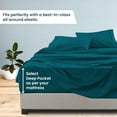 thumbnail image 4 of 500-Thread Count Pure Egyptian Cotton Sheets, Full (54" x 75") Size Sheet Set, 4-PCs Sheet Set, Full Size, Fits 6-8" Deep Pocket Sheets, Bed Sheets, Teal, 4 of 5