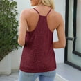 thumbnail image 5 of AKOEE Sequin Camisole Tops for Women Sleeveless Sparkle Glitter Tank Shirt Fashion Party Club Going Out Outfit (XL, Wine), 5 of 7