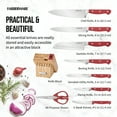 thumbnail image 5 of Farberware EdgeKeeper 14-Piece Forged Triple Rivet Kitchen Knife Block Set, Red, 5 of 13