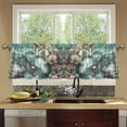 thumbnail image 4 of Wobogo Unicorns and Sea Fish Kitchen Curtains 2 Piece Set Symmetrical Design Light Filtering Small Window Drapes Suitable for Bathroom Laundry Room and RV 57x24in, 4 of 9