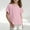 Pink, variant on Girls Oversized Linen Cotton Top | Breathable Batwing Sleeve Shirt | Casual Boat Neck Kids Tee for Play Relaxed Fit Pink,Size 3-4T