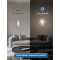 thumbnail image 4 of L LOHAS Luz nocturna LED regulable [paquete de 2], luz nocturna enchufable con sensor de atardecer a amanecer, luz diurna 5000 K de 0 a 80 lm brillo ajustable, mini luz nocturna de pared brillante par, 4 of 5