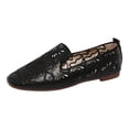 thumbnail image 5 of Rokment Womens Butterfly Ballet Flat Dress Shoes 2026 Spring Summer Fashion Hollow out Leather Square Toe Low Heel Casual Walking Slip on Loafers for Ladies Black Size 6, 5 of 7