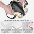 thumbnail image 3 of Uemuo Honey Bee Insect Printed Lunch Bag Lunch Box Reusable Insulated Lunch Tote Bag, Leakproof Thermal Cooler Sack Food Handbags Case High Capacity, 3 of 5