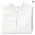 thumbnail image 1 of Camisa de mujer Blusa casual de manga larga con botones de color sólido, Blanco, M Scienceny AP001197-02B, 1 of 7