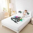 thumbnail image 4 of jejeloiu Speed Game Twin Sheet Sets,Racing Motor Biker Bedding For Men Women 3-Piece, 4 of 7