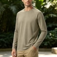 thumbnail image 4 of Linfrsh Mens Shirts Mens Long Sleeve Tee Shirts Stretch Crew Neck Tee Shirts Casual T Shirts for Men, 4 of 5