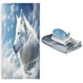 thumbnail image 7 of Coolnut White Wolf Towels Absorbent Bath Towels Set Soft & Comfortable Towel Set for Home Hotel Decor, 3 Piece Washcloth Gift, 7 of 7