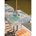 thumbnail image 2 of Outdoor Tablecloth with Umbrella Hole for Patio/Picnic/Party/Camping, Nautical Coastaal Waterproof Table Cloth Square Cover Washable, Ocean Jellyfish Coral Seashells Conch Beige (54"x 54"), 2 of 8